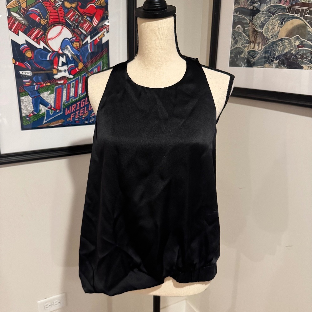 NWT Elizabeth and James Kimora Asymmetrical Black Tank Top - Size L
